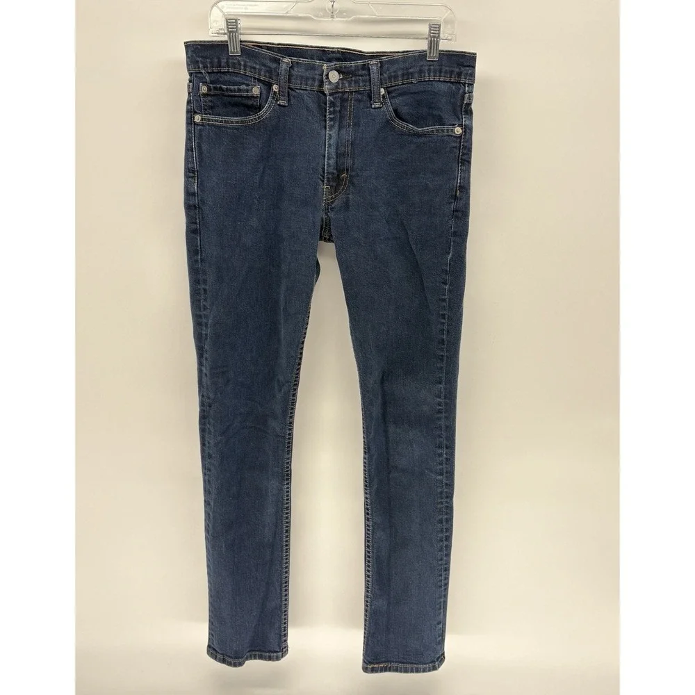 Levis 511 Slim Straight Leg Jeans‎ Stretch Medium Wash Blue Men 34X34 (33x32)